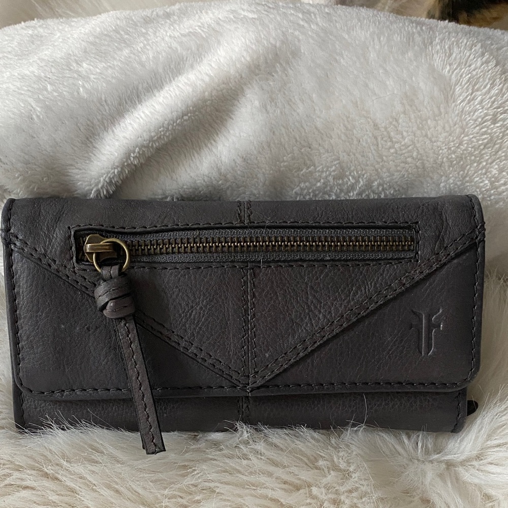 Frye Grey Leather Wallet
